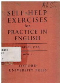 Self-Help Exercises for Practice in English : BOOK I
