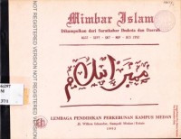 Mimbar Islam. Agustus-Sept-Okt-Nop-Desember 1992