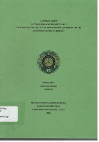 Laporan Akhir  Laporan Magang Bersertifikat Program Merdeka Belajar Kampus Merdeka (MBKM) Mitra USU