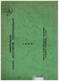 Himpunan Data Statistik Perkebunan 1986