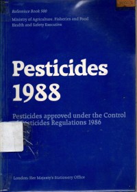 Pesticides 1988 (Reference Book 500)