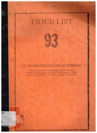 Price List 93