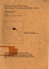 Geologi lembar Dumai, Sumatra : The geology of the Dumai quadrangle, Sumatra