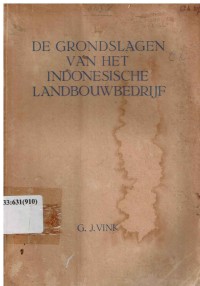 De Grondlagen van Het Indonesishe-Landbouwbedrijf