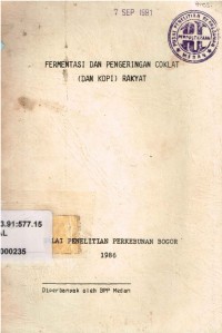 Fermentasi dan Pengeringan Coklat (dan Kopi) Rakyat