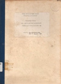 Pertemuan teknis tata kerja jaringan laboratorium penguji dan pengawasan mutu VIII. Jakarta 09 - 11 Desember 1985