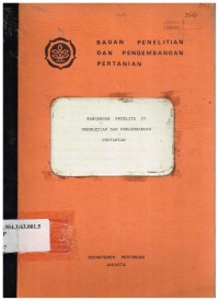 Rancangan Repelita IV Penelitian dan Pengembangan Pertanian