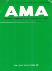 Agricultural Mechanization in Asia, Africa and Latin America (AMA) Vol.49 No. 3 SUMMER 2018