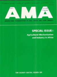 Agricultural Mechanization in Asia, Africa and Latin America (AMA) Vol.48 No. 2 Spring 2018