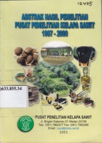 Abstrak Hasil Penelitian Pusat Penelitian Kelapa Sawit 1997-2000