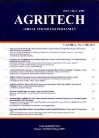 Agritech Volume 29 No. 1 Februari 2009