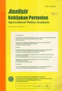 Analisis Kebijakan Pertanian (Agricultural Policy Analysis) Volume 5 Nomor 2, Juni 2007