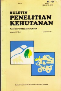Buletin Penelitian Kehutanan Volume 10 Nomor 4 Juli 1995