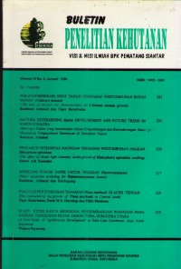 Buletin Penelitian Kehutanan Volume 13 Nomor 4 Januari 1998