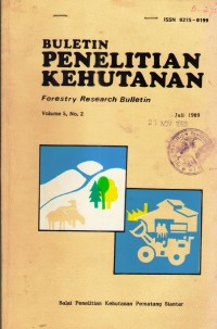 Buletin Penelitian  Kehutanan Volume 5 Nomor 2 Juli 1989