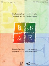 Biotechnologie, Agronomie Societe et Environnement Volume 4 No 1 Tahun 2000
