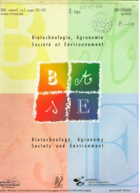 Biotechnologie, Agronomie Societe et Environnement Volume 8 No 3 Tahun 2004