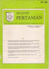 Buletin Pertanian Volume 13 Nomor 3 Desember 1994