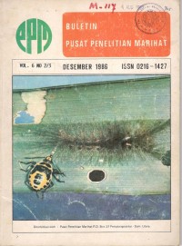 BULETIN PUSAT PENELITIAN MARIHAT VOL.6 NO. 2/3 DESEMBER 1986