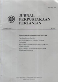 Jurnal Perpustakaan Pertanian Volume 8 Nomor 2 Juli 1999