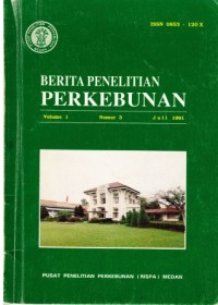 Berita Penelitian Perkebunan Volume 1 Nomor 3 Juli 1991