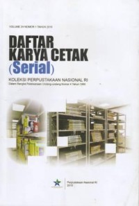 Daftar Karya Cetak (Serial) Volume 24 Nomor 1 Tahun 2015
