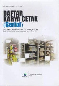 Daftar Karya Cetak (Serial) Volume 24 Nomor 3 Tahun 2015