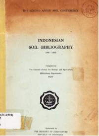 Indonesian soil bibliography 1940 - 1972