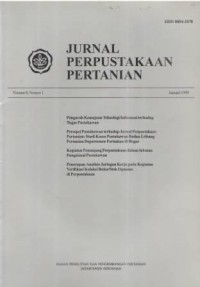 Jurnal Perpustakaan Pertanian Volume 8 Nomor 1 Januari 1999