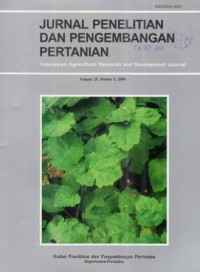 Jurnal Penelitian dan Pengembangan Pertanian Volume 25 Nomor 1 Tahun 2006