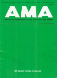 Agricultural Mechanization in Asia, Africa and Latin America (AMA) Vol.47 No.4 Autumn 2016