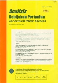 Analisis Kebijakan Pertanian Volume 10 Nomor 4 Desember 2012