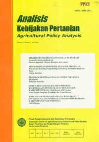 Analisis Kebijakan Pertanian (Agricultural Policy Analysis) Volume 13 Nomor 1, Juni 2015