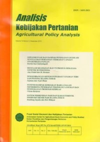 Analisis Kebijakan Pertanian (Agricultural Policy Analysis) Volume 13 Nomor 2, Desember 2015