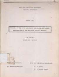 Analysis of the 1991 results of the fertilizer trials. Contribution to the 1992-1993 research program. Report 1991 Soil and fertilizer department, agronomie department