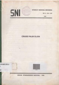 Crude palm olein.