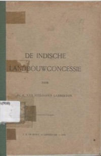 De Indische landbouwconcessie