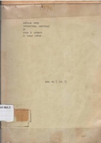 International Conference on Cocoa & Coconuts. Di Kuala Lumpur. Kumpulan paper, Buku No.1 s/d 22. [Preprint from the 1978 International Conference on Cocoa & Coconuts]