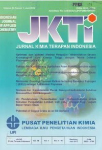 Jurnal Kimia Terapan Indonesia (JKTI) Volume. 14 Nomor 1 Juni 2012