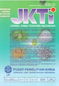 Jurnal Kimia Terapan Indonesia (JKTI) Volume. 15 No. 1 Juni 2013