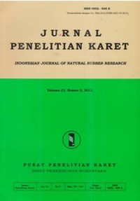 Jurnal Penelitian Karet Volume 31 Nomor 2 Tahun 2013