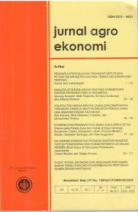 Jurnal Agro Ekonomi Volume 29 Nomor 1 Mei 2011
