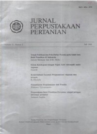 Jurnal Perpustakaan Pertanian Volume II Nomor 2 Juli 1993