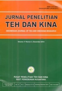 Jurnal Penelitian Teh dan Kina (Indonesian Journal of Tea and Cinchona Research) Volume 17 No. 2 Desember 2014
