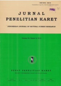 Jurnal Penelitian Karet Volume 32 Nomor 2 Tahun 2014