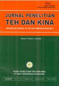 Jurnal Penelitian Teh dan Kina (Indonesian Journal of Tea and Cinchona Research) Volume 17 No. 1 Juli 2014