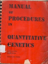 Manual of Procedures in Quantitative Genetics : 2nd Edition