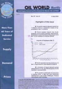 Oil World Monthly Vol. 61 No. 27 / 6 July 2018