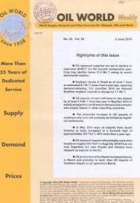 Oil World Weekly Vol. 59 No. 22 / 3 June 2016