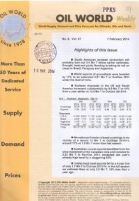 Oil World Weekly Vol. 57 No. 6 / 7 February 2014